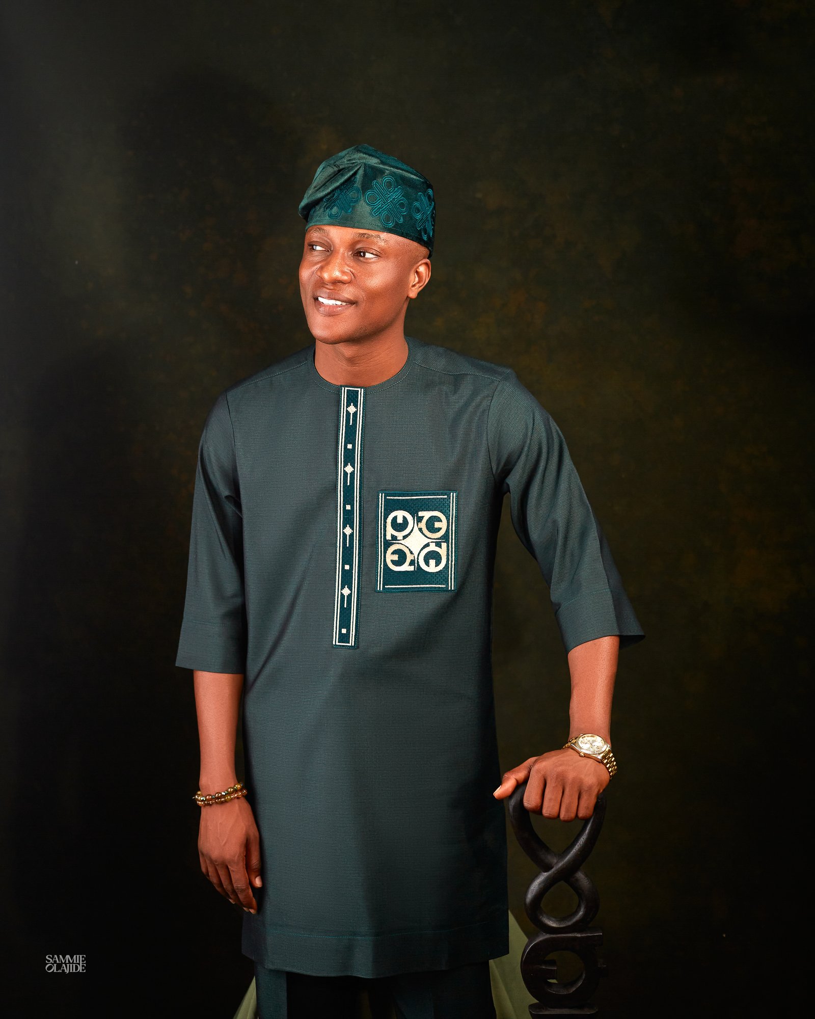 Green Cashmere Kaftan